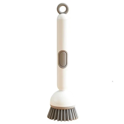 Escova de limpeza ajustável com dispensador de líquido